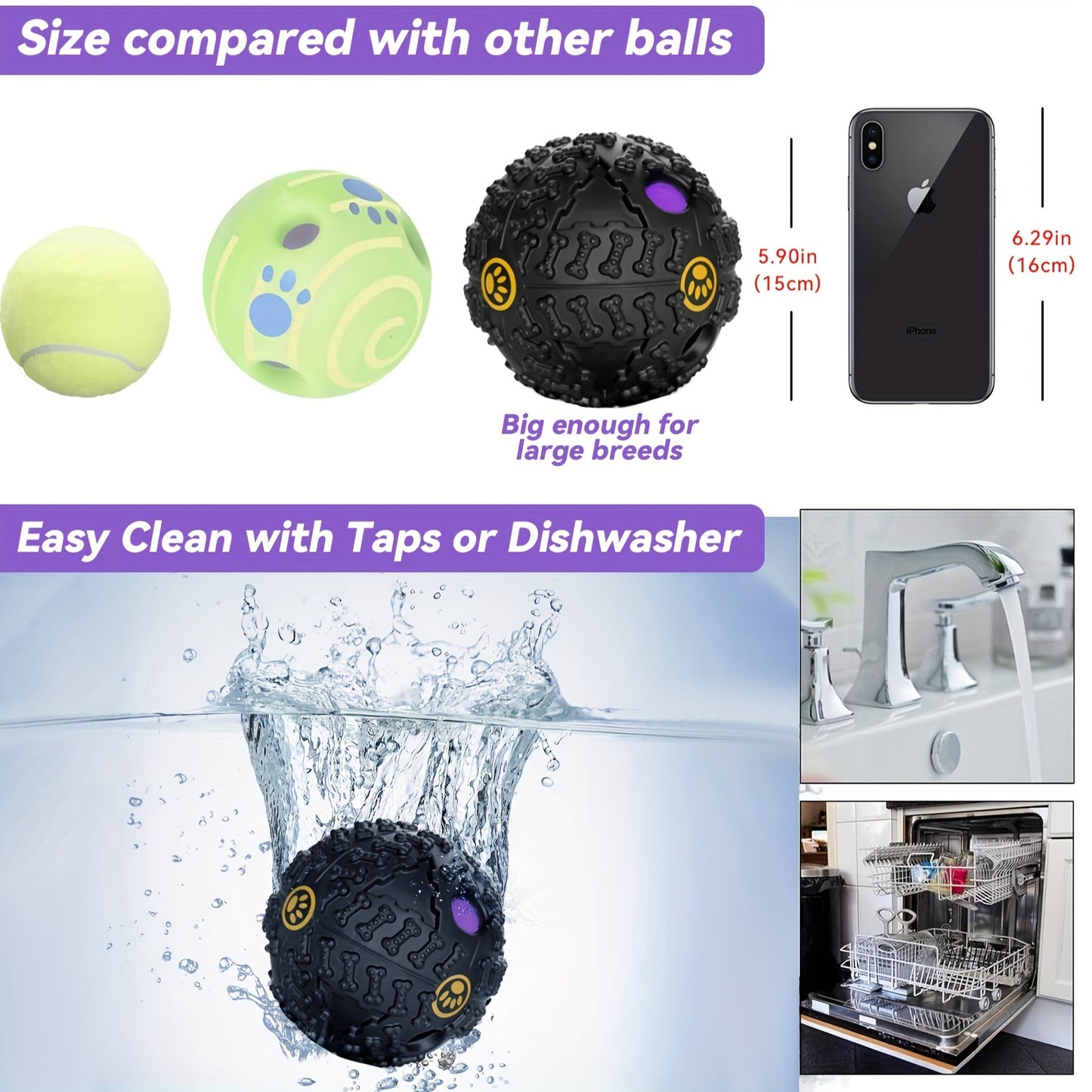 1pc Dog Durable Crew Ball Toy