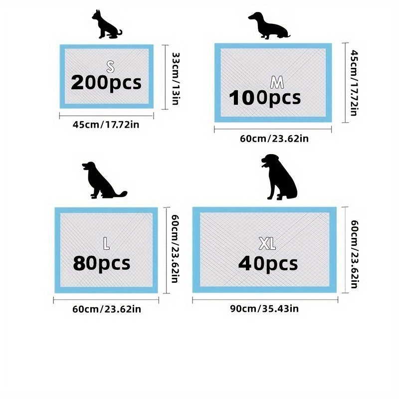 40/80/100/200pcs Absorbent And Deodorizing Disposable Pet Diapers