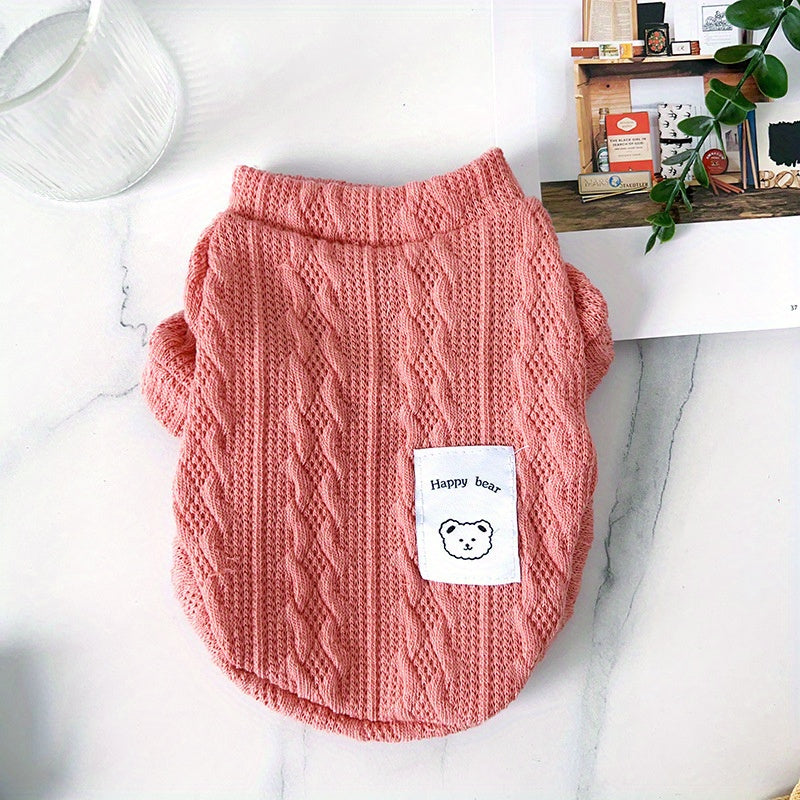 4pcs Cozy Knit PET Sweaters for Dogs & Cats