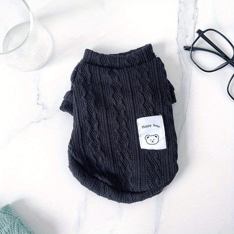 4pcs Cozy Knit PET Sweaters for Dogs & Cats