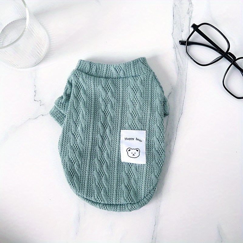 4pcs Cozy Knit PET Sweaters for Dogs & Cats