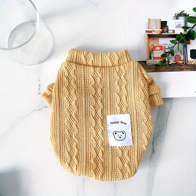 4pcs Cozy Knit PET Sweaters for Dogs & Cats