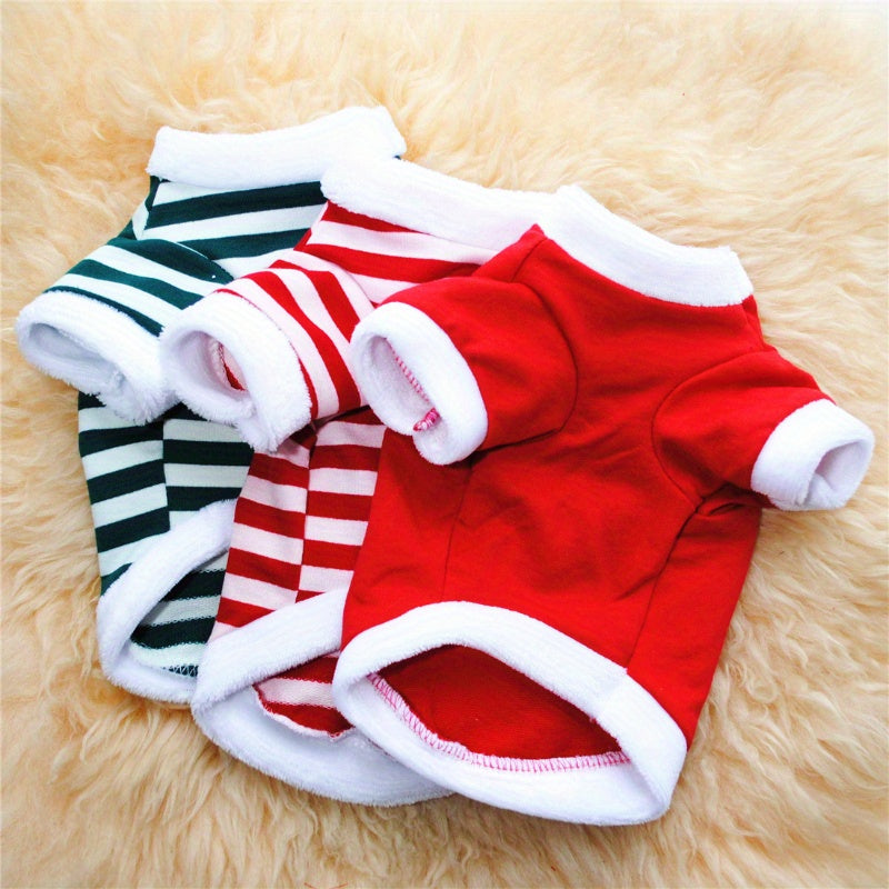 3pcs Festive Pet Christmas Outfits