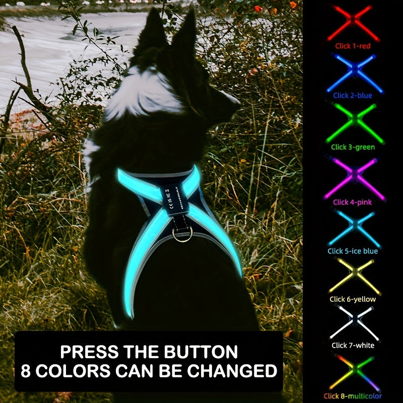 Rechargeable LED Dog Harness