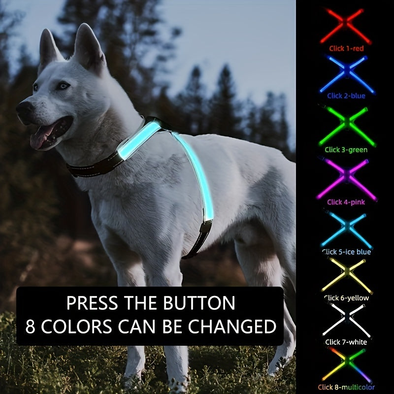 Rechargeable LED Dog Harness