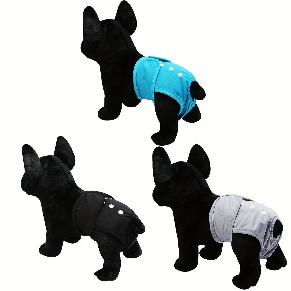 3 Pcs Random Color Washable Female Dog Diapers