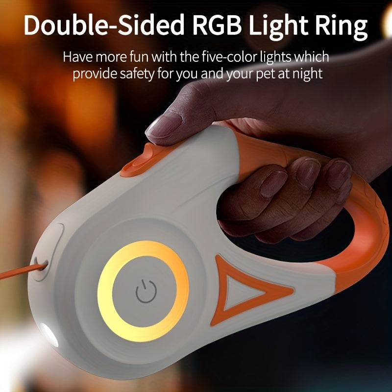 16FT Automatic Retractable Dog Leash With LED Flash Light