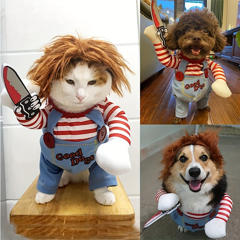 1pc Halloween Transformed Pet Apparel And Wig