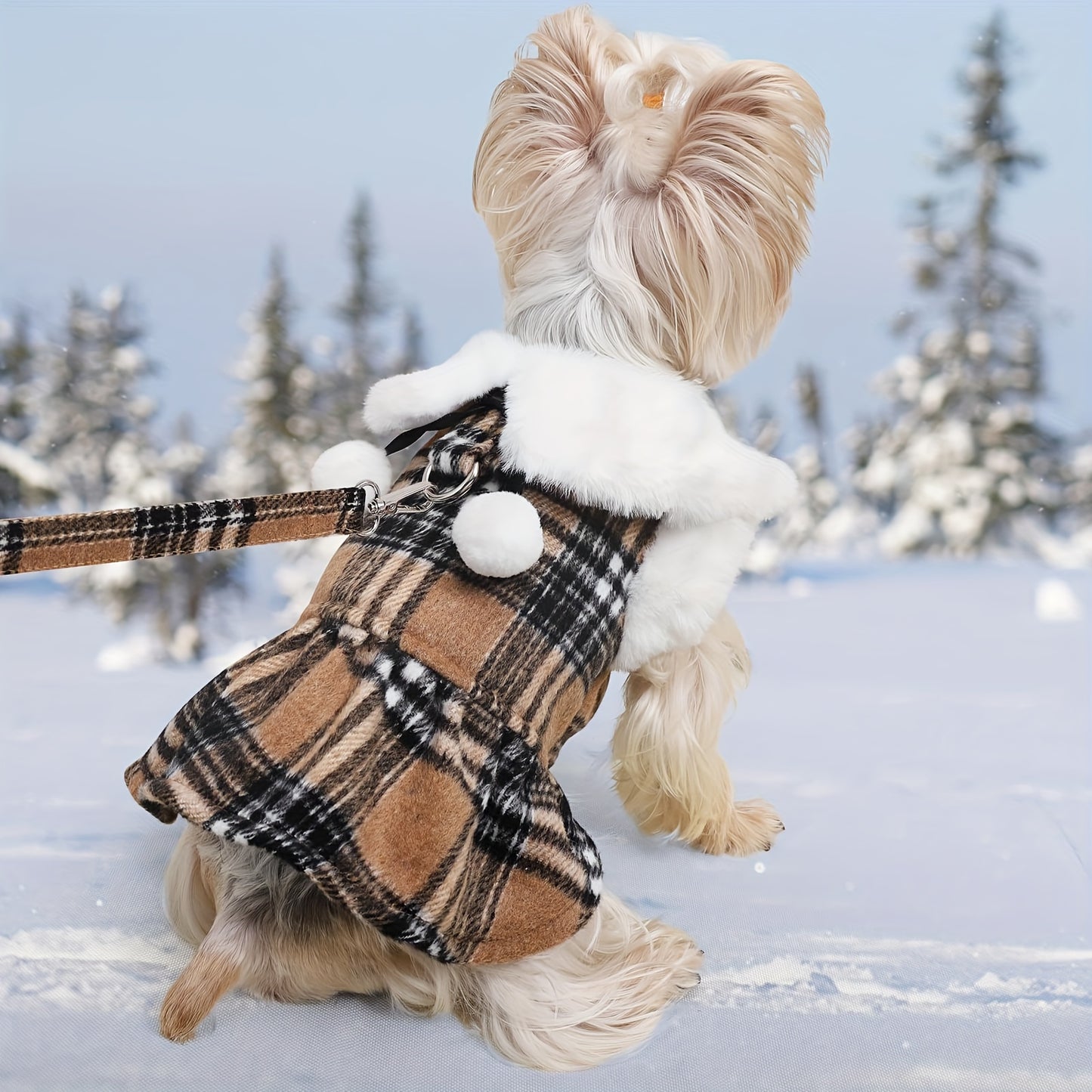 Fleece Dog Dress with Harness