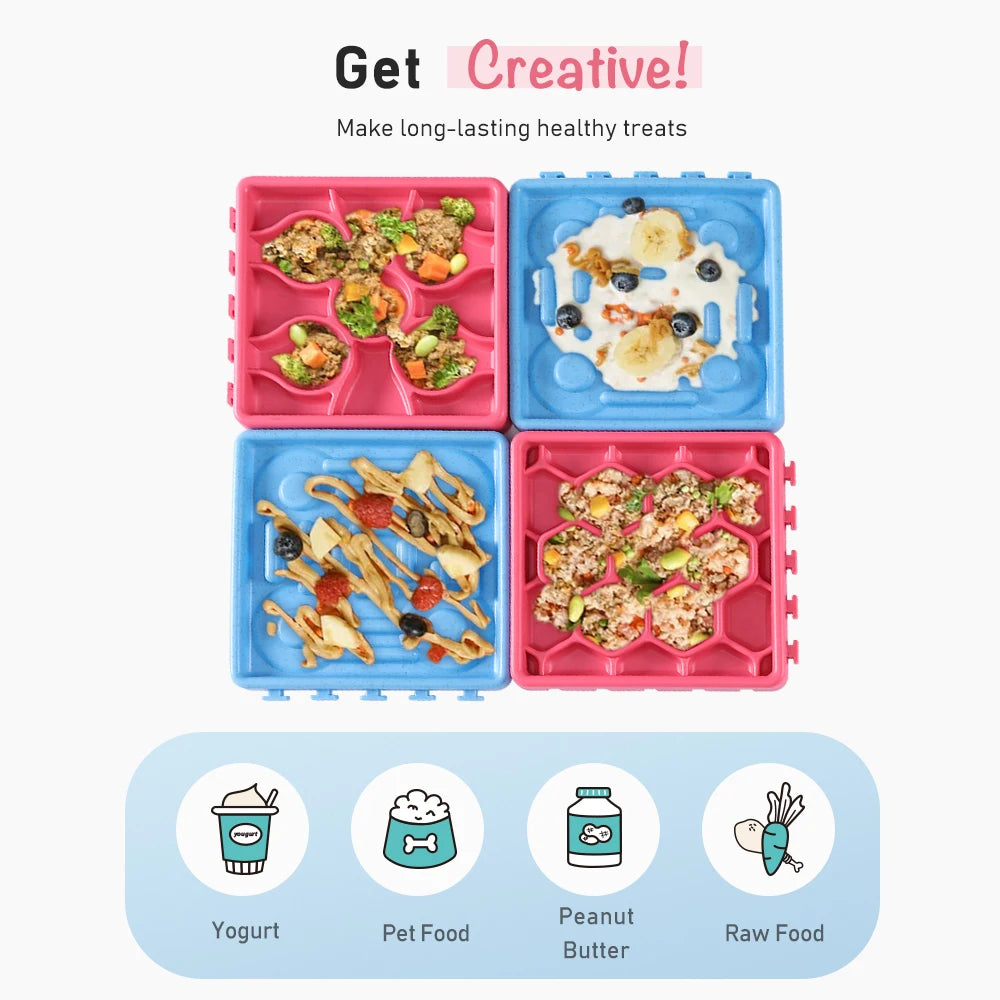 Dog- Cat IQ Training Pet Slow Eating Feeder Nonslip Bowl