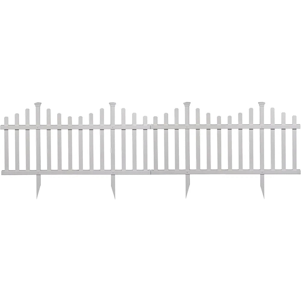 Vinyl Picket Fence, White, 30" x 56.5", 2 Panels (Pack of 1)