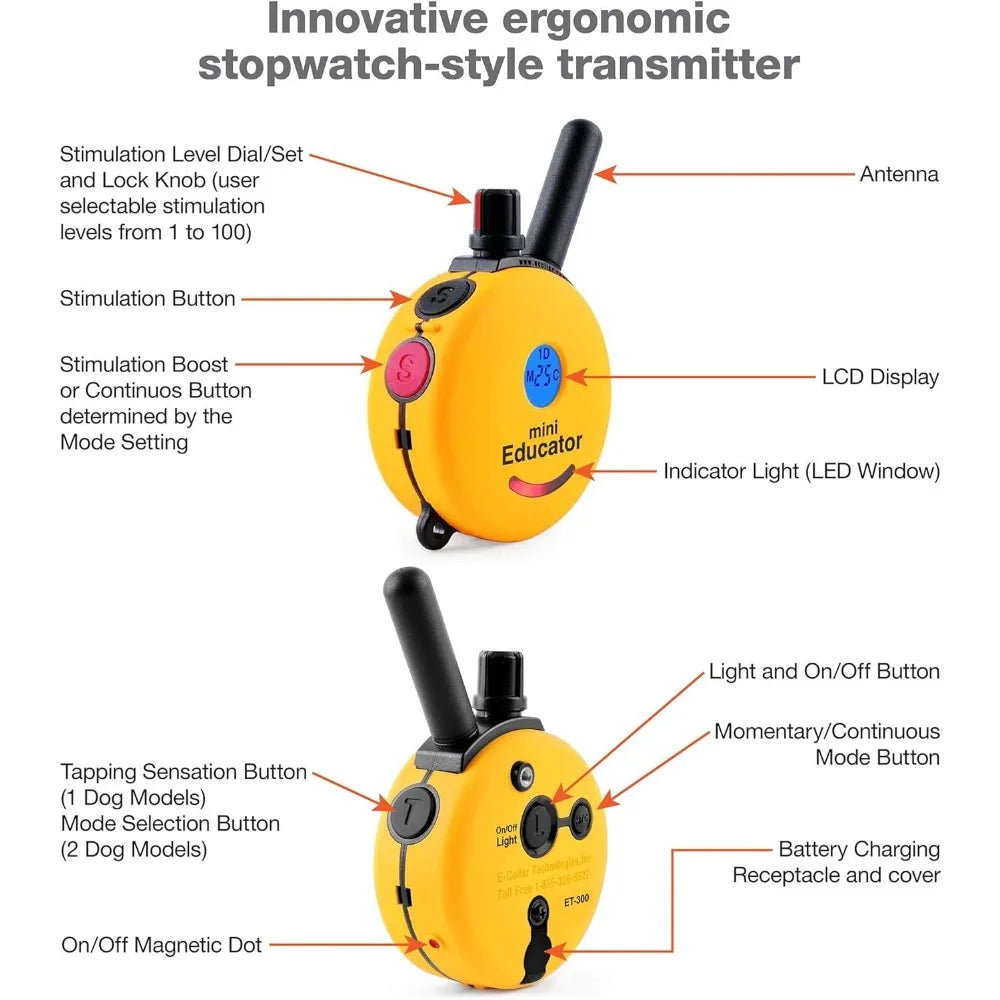 1/2 Mile Small-Medium Training Collars with Remote