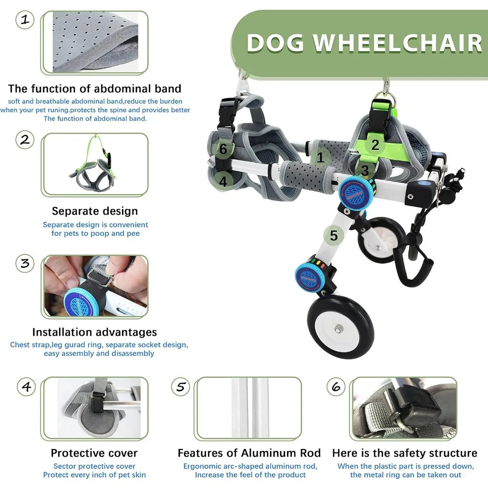 ,Fordable Dog Wheelchair
