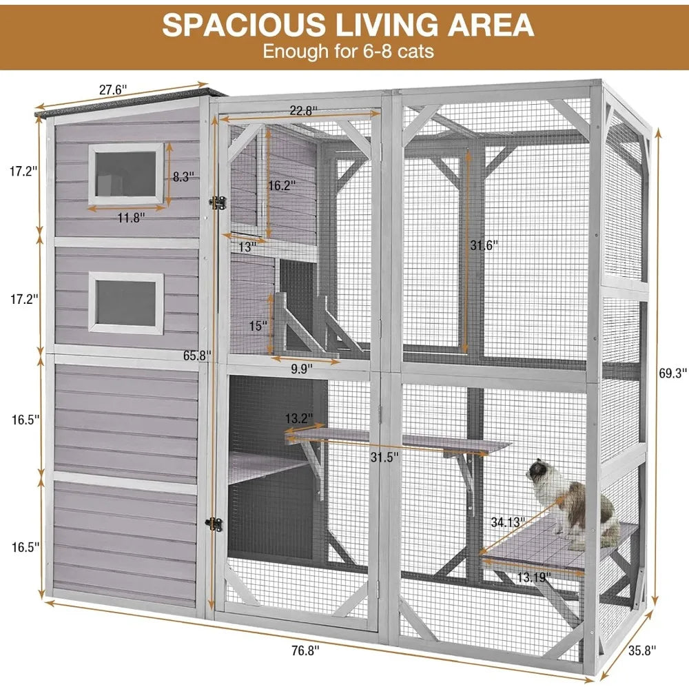Outdoor Kitty Enclosures 77"