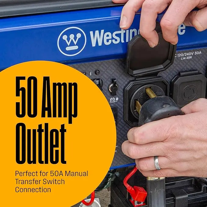 12500 Peak Watt Home Portable Generator, Remote Electric Start with Auto Choke