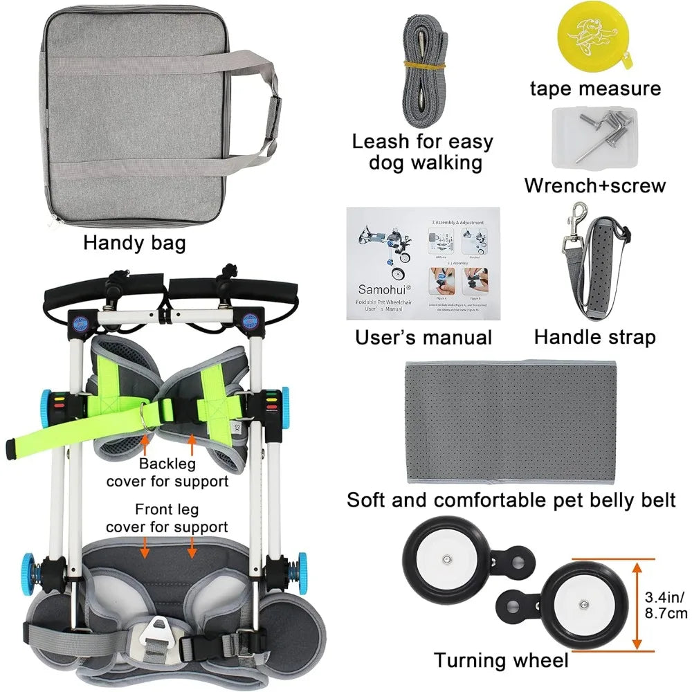 ,Fordable Dog Wheelchair