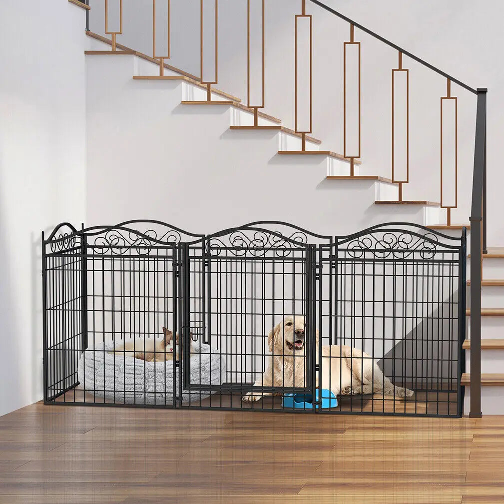 Metal Dog Playpen Foldable 8 Panels