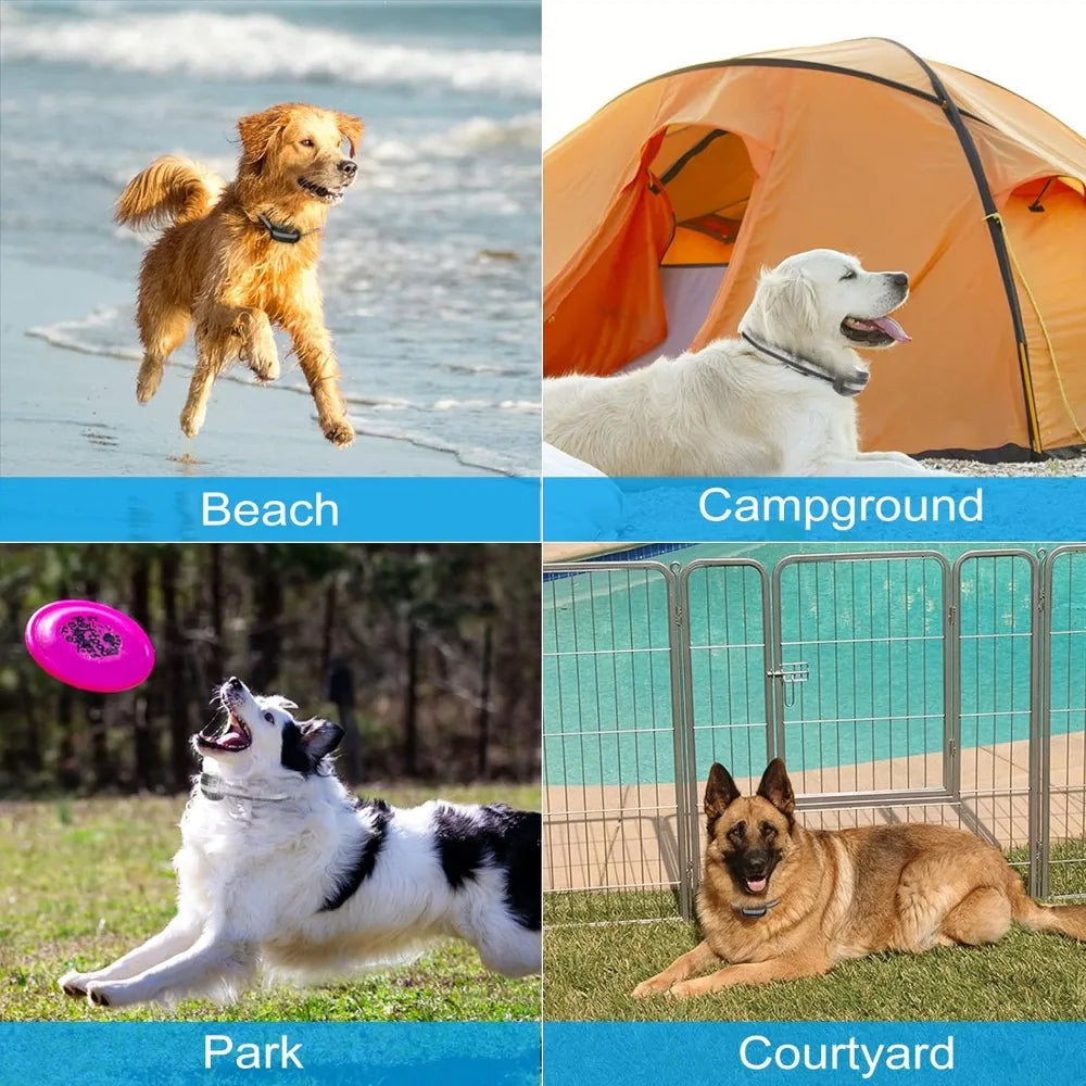 Wireless Dog Collar, Waterproof Rechargeable Collars with Beep