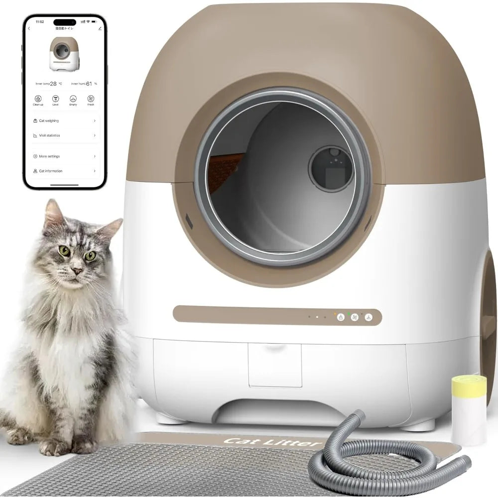 Automatic Cat Litter Box Self Cleaning for Multiple Cats