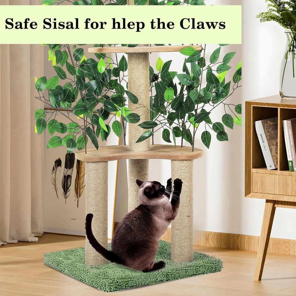 Cat Tree with Leaves