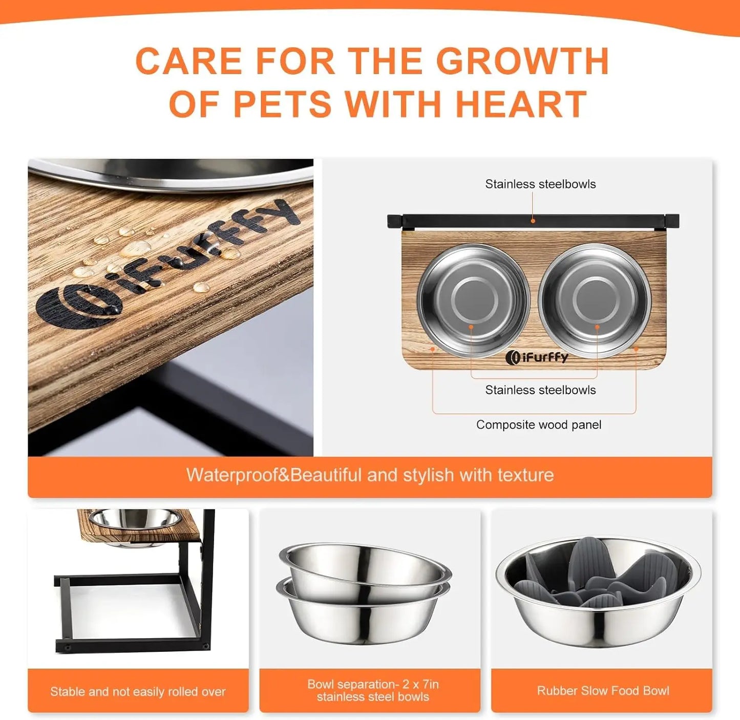 Dog Bowl Adjustable Height Stand