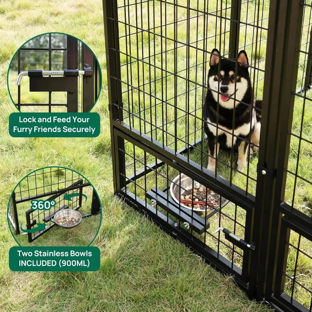 Dog Kennel Outdoor 4.5 X4.5 X4.9 Ft with Roof