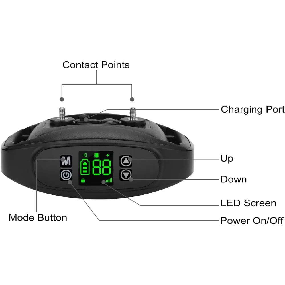 Wireless Dog Collar, Waterproof Rechargeable Collars with Beep
