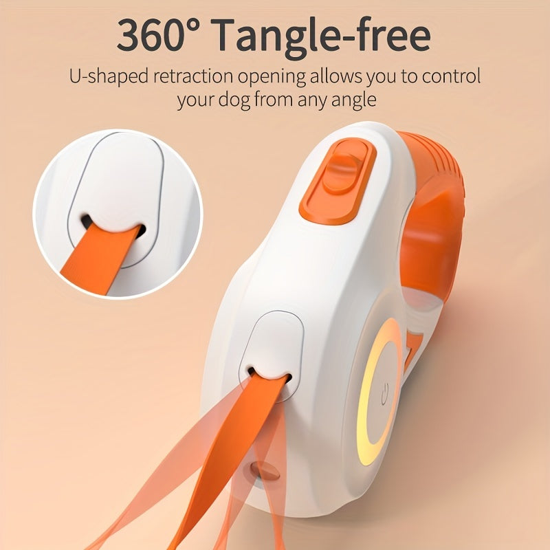 16FT Automatic Retractable Dog Leash With LED Flash Light