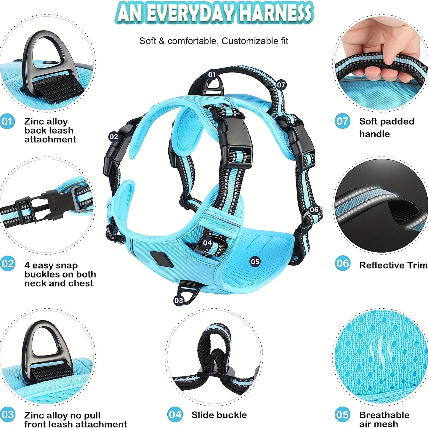 Dog Harness And Leash Combo