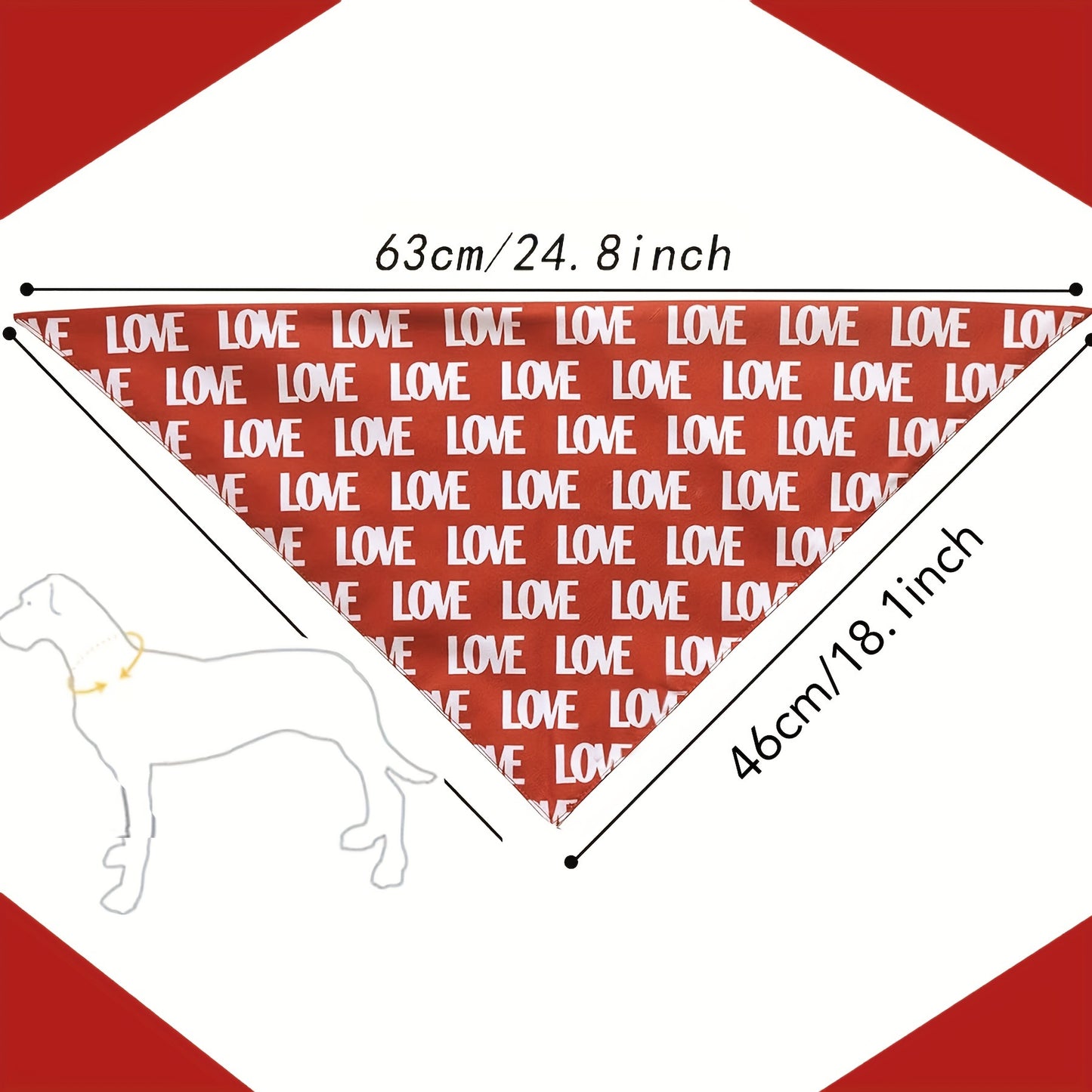 2pcs Holiday Dog Bandanas