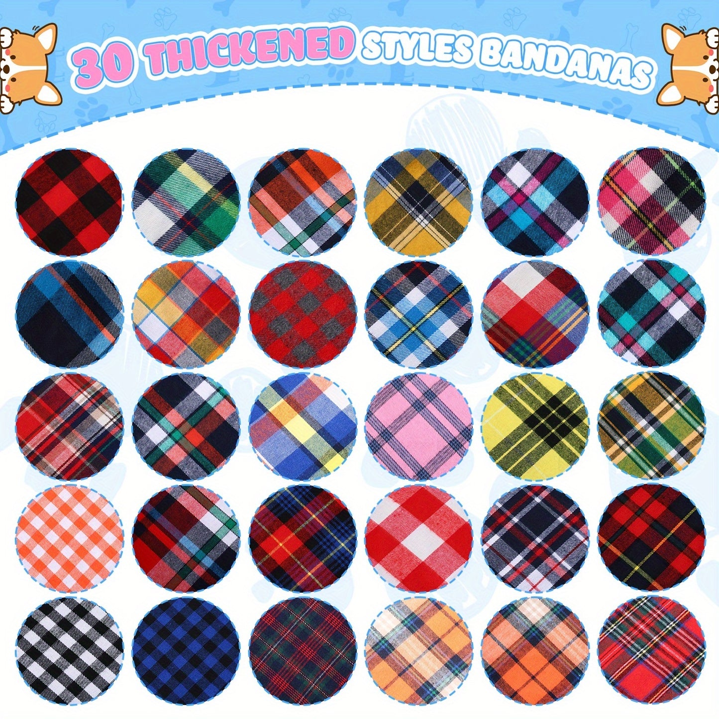 100 Pcs Bulk Dog Bandanas