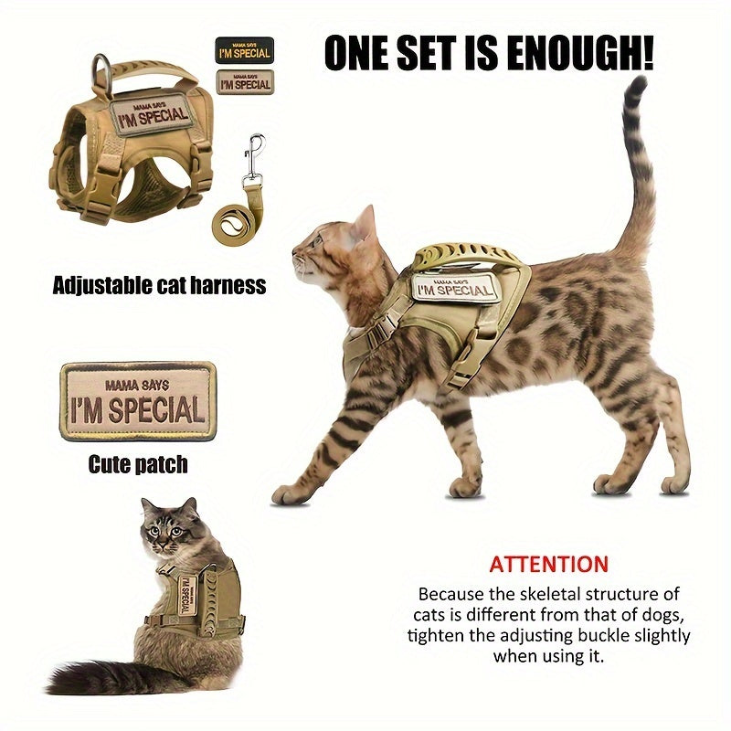 1pc Escape Proof Cat Harness And Leash