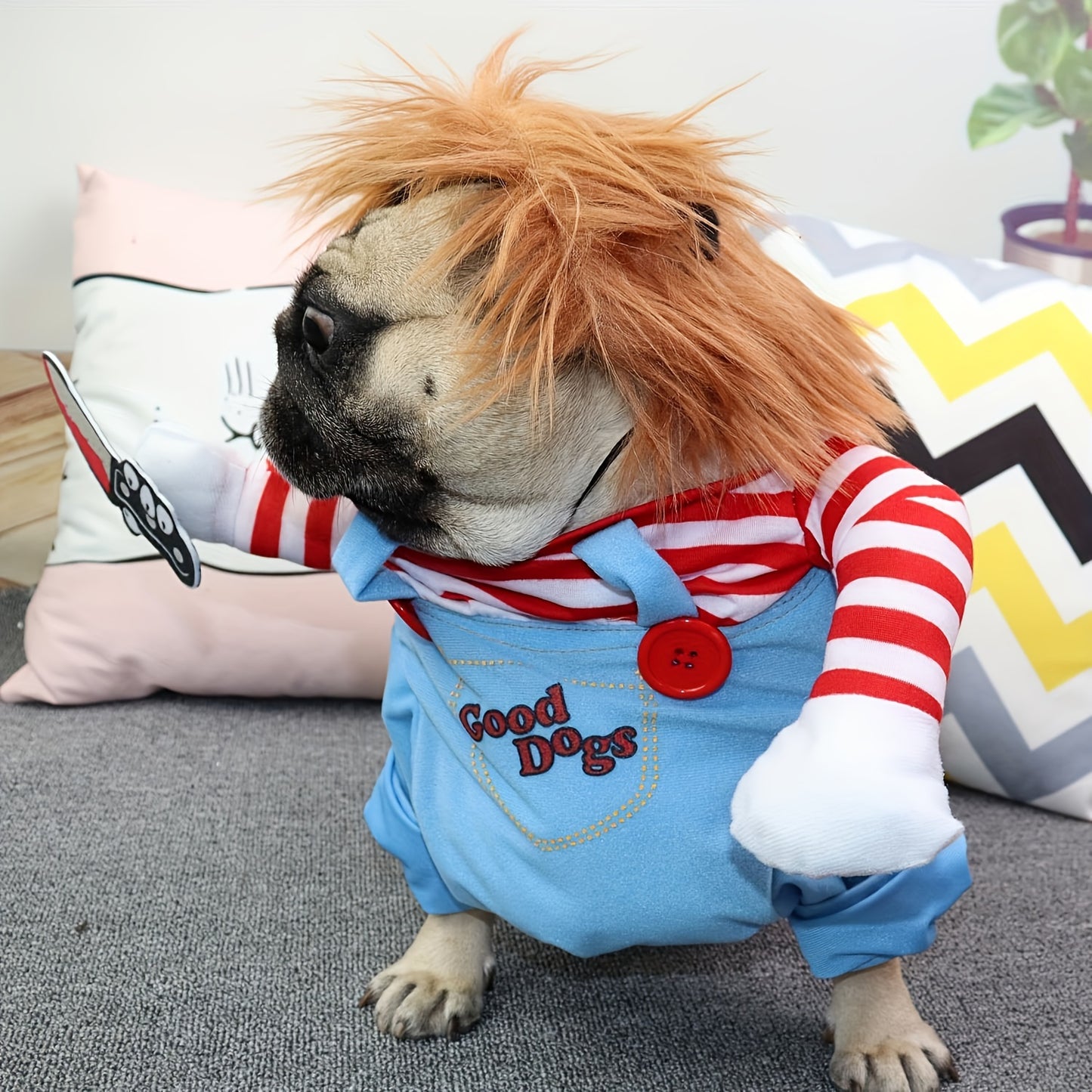 1pc Halloween Transformed Pet Apparel And Wig