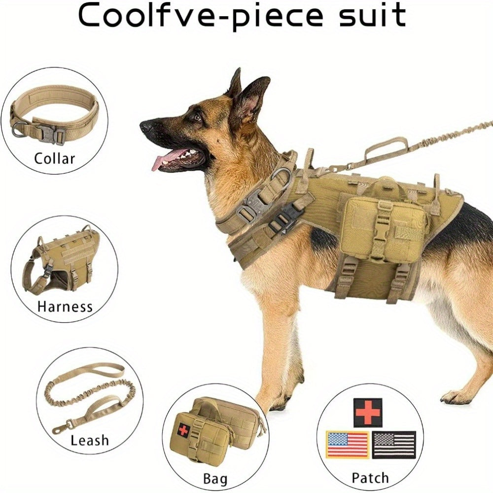 Tactical Dog Vest Harness and Training Collar