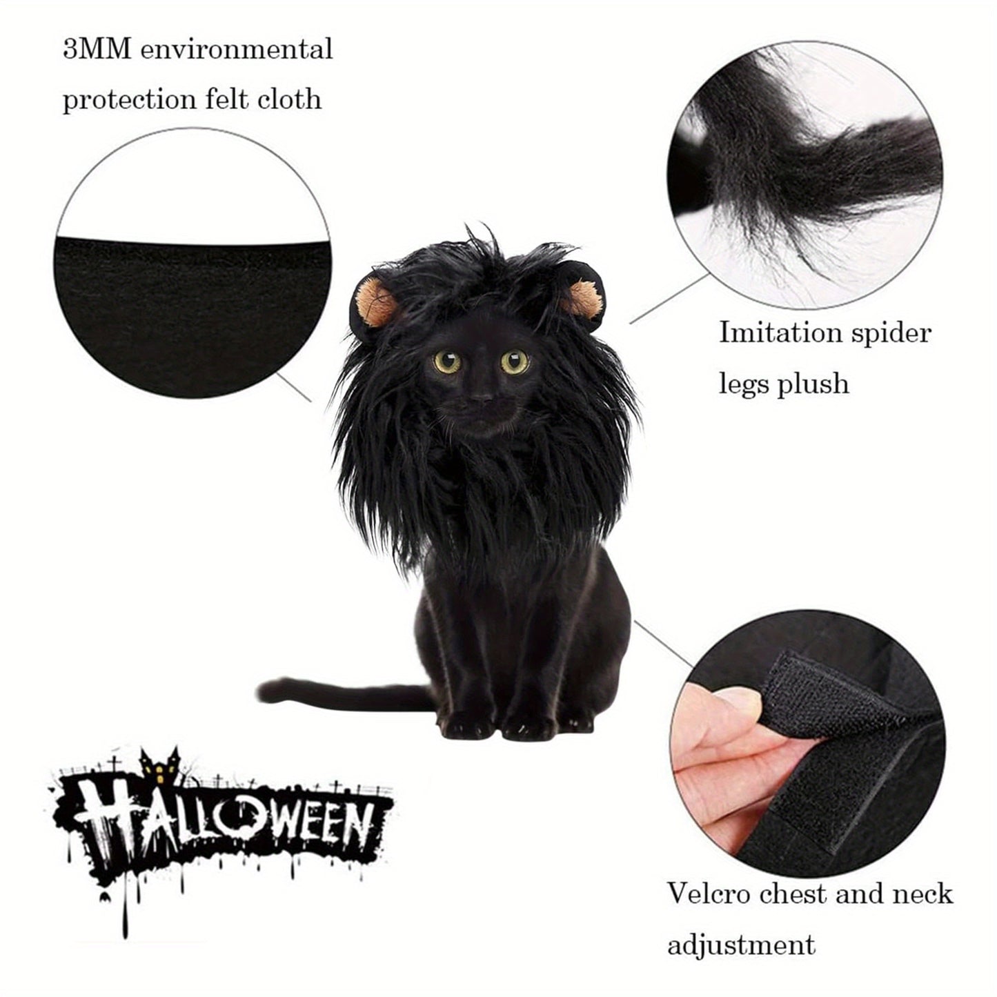 Halloween Lion Mane Wig