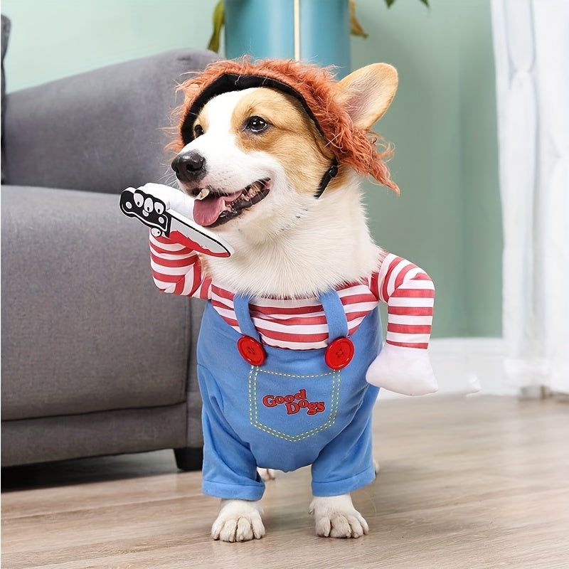 1pc Halloween Transformed Pet Apparel And Wig