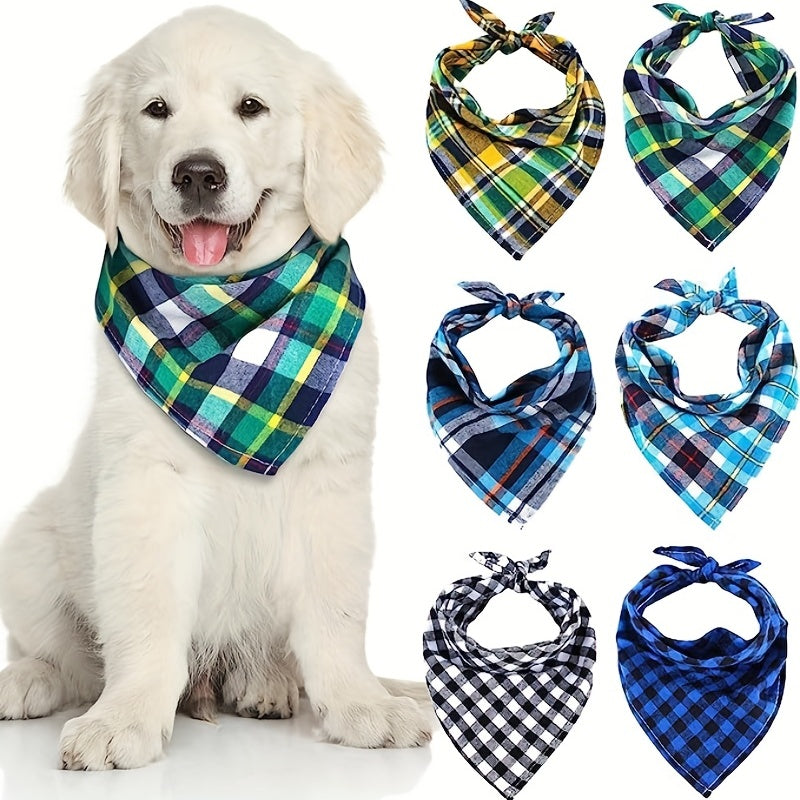 6-Piece Triangle Dog Bandana Set