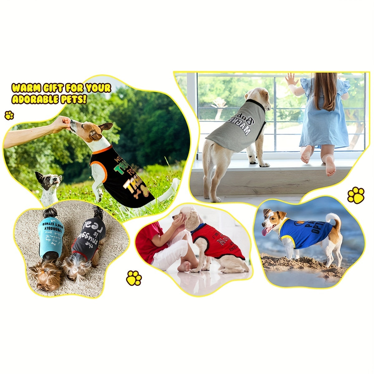 8pcs Of Stylish & Airy Dog Shirts