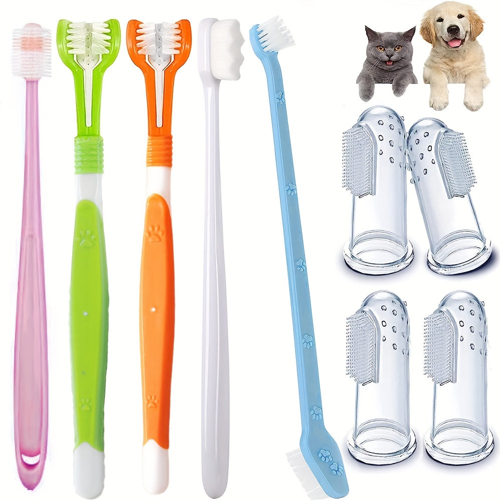 Dog Toothbrush Set, 360-Degree Toothbrush