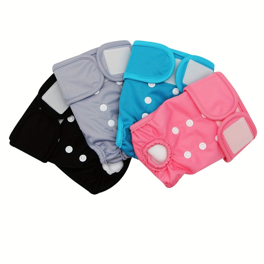 3 Pcs Random Color Washable Female Dog Diapers