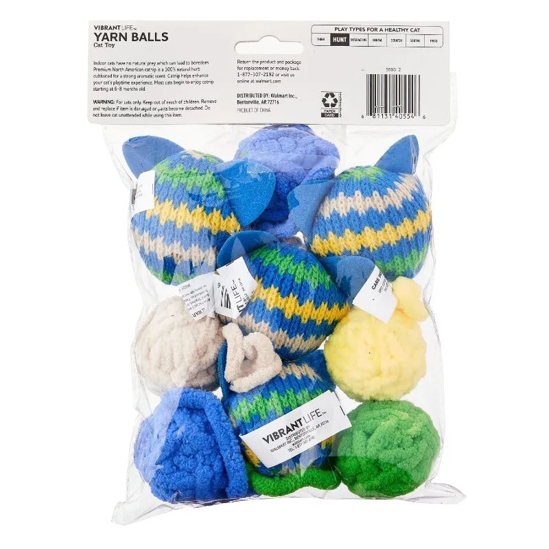 Catnip Yarn Balls 9 Count