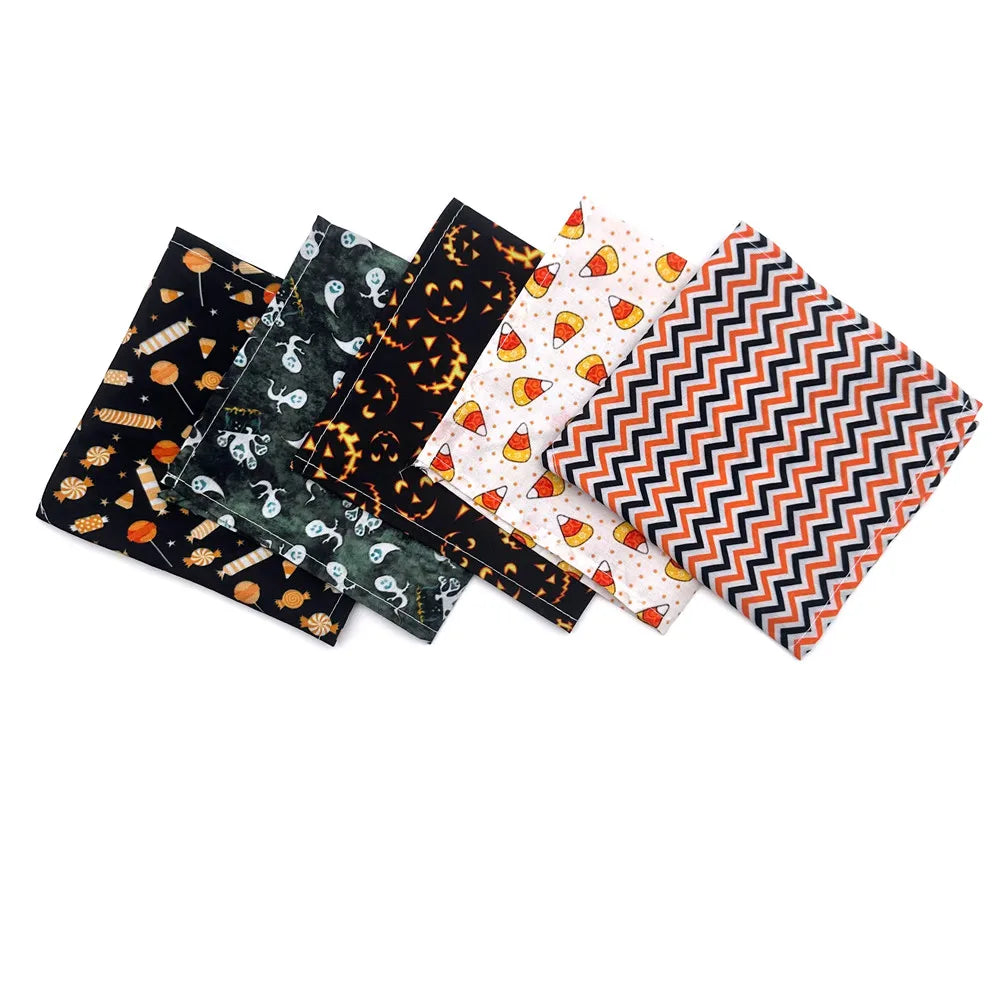 30/50pcs Halloween Style Dog Bandana