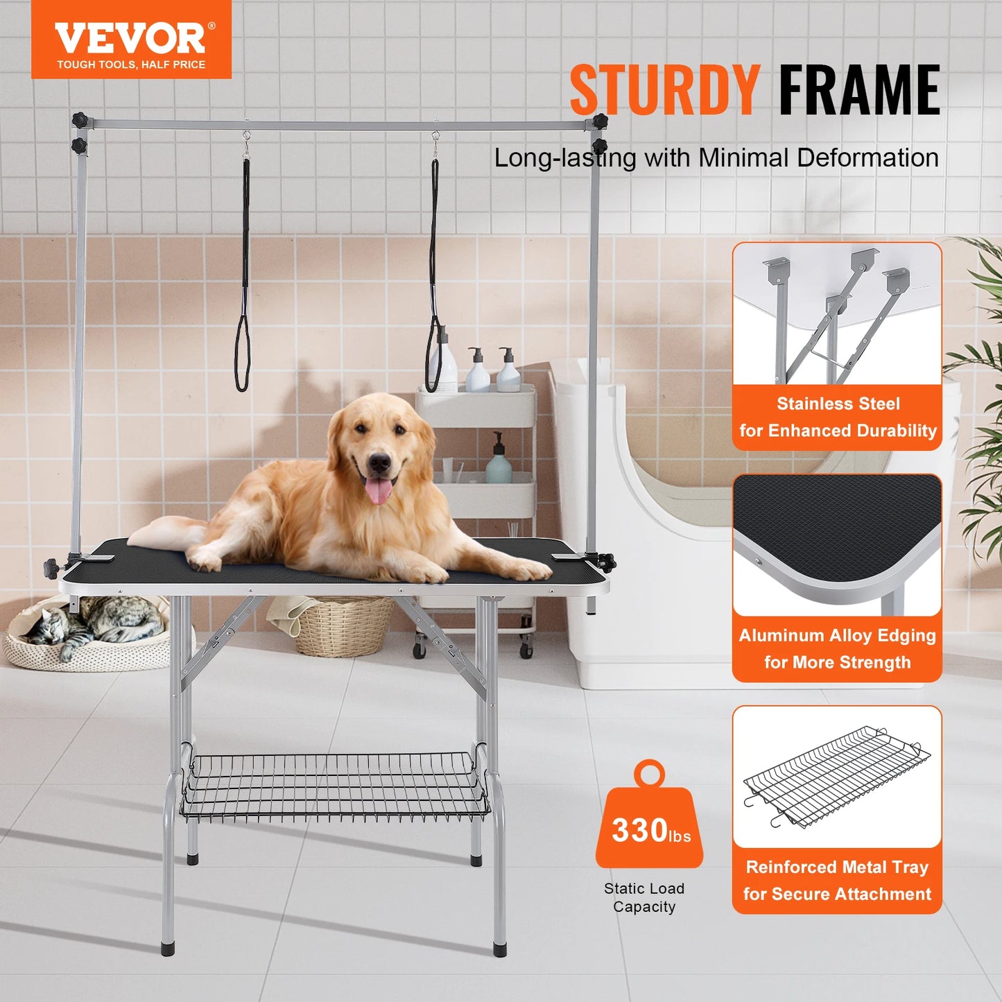 Pet Grooming Table for Medium and Small Dogs