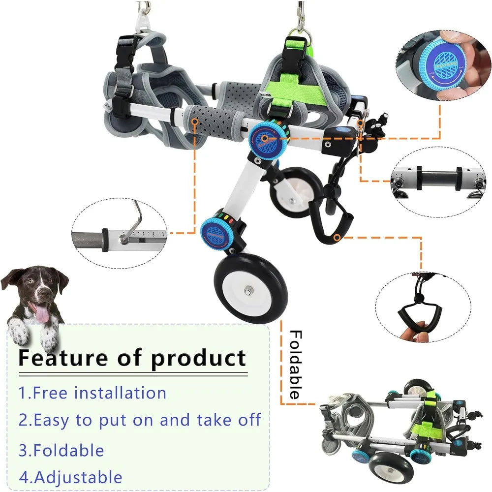 ,Fordable Dog Wheelchair