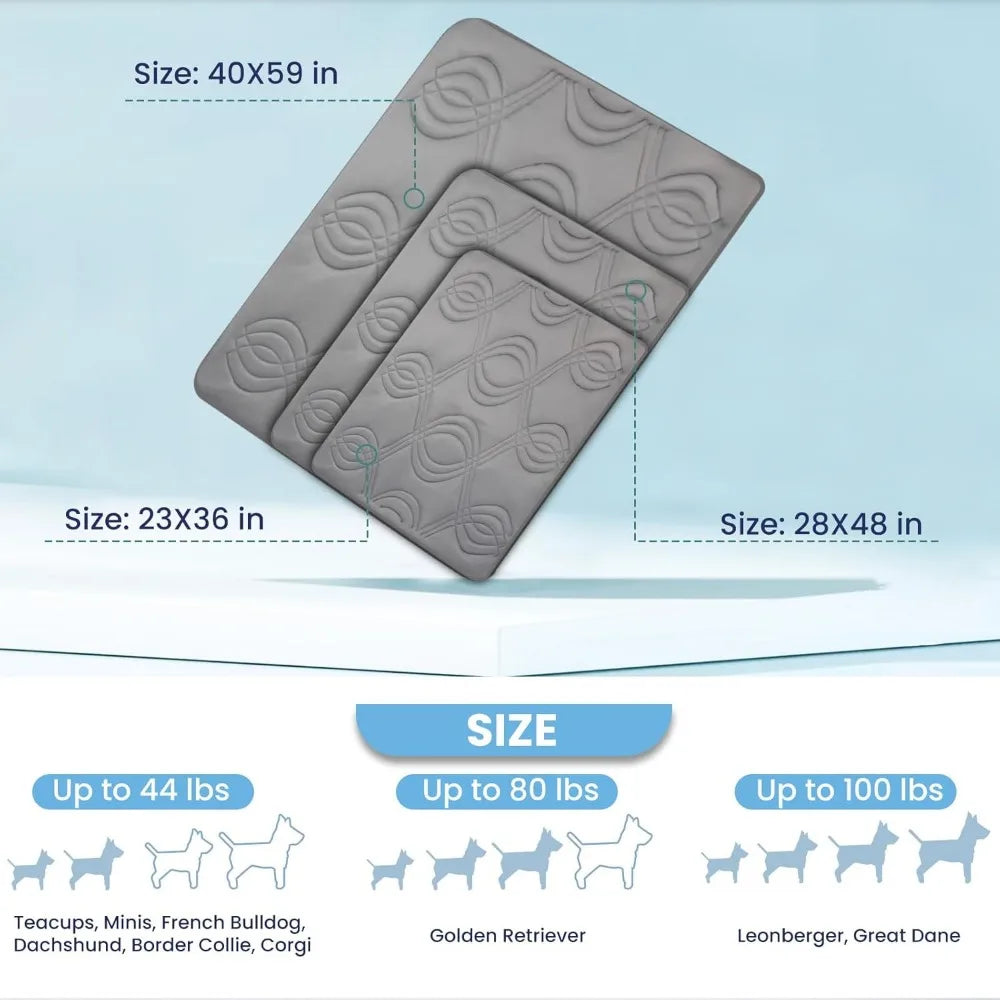 Iced 2.0 Dog Self-Cooling Mat for Large Dog, 59"x40"