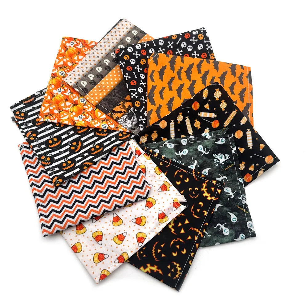 30/50pcs Halloween Style Dog Bandana