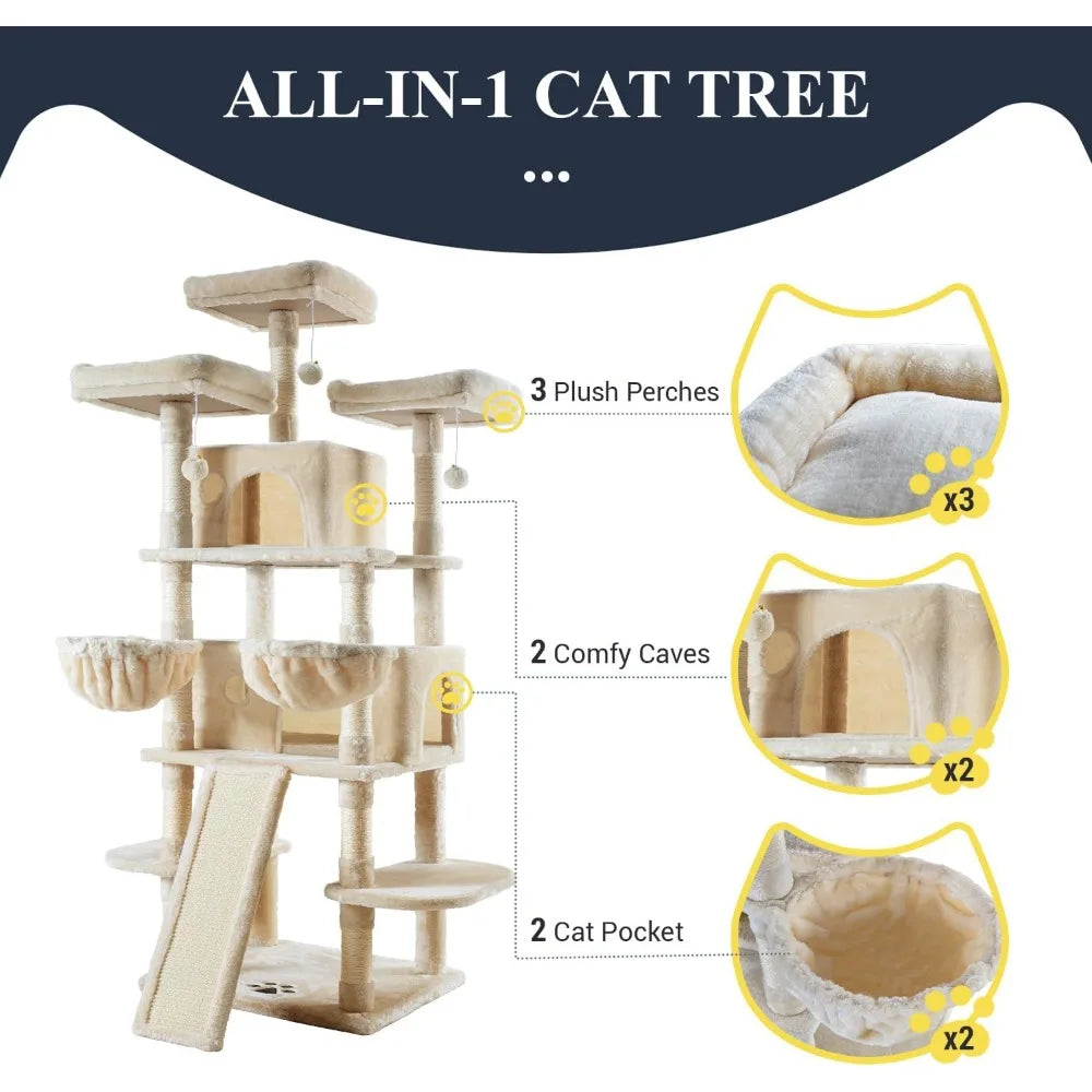 68 inch tower for large cats