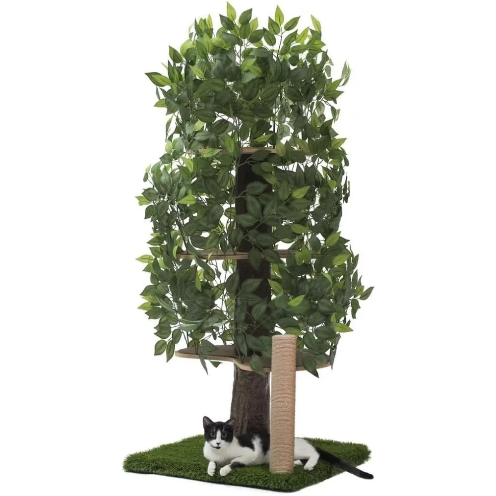 Cat Tree with Leaves Made in USA