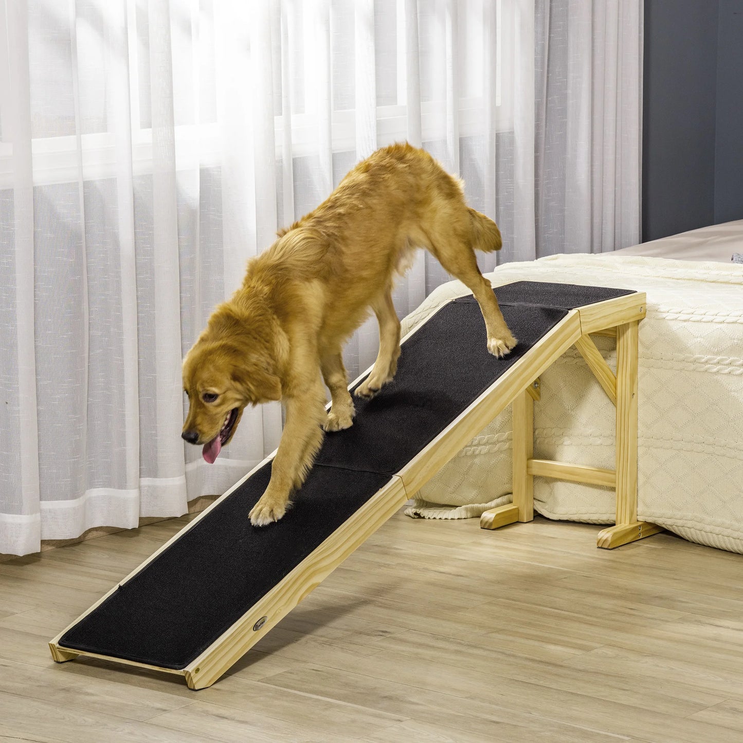 Dog Ramp  for Dogs with Non-Slip Carpet and Top Platform