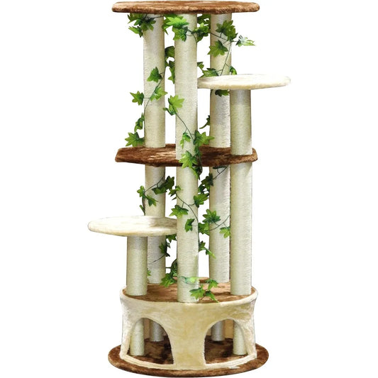 61" Round Base Jungle Forest Cat Tree